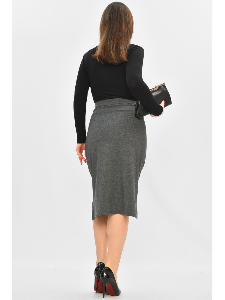Спідниця жіноча напівбатальна темно-сірого кольору 208819C