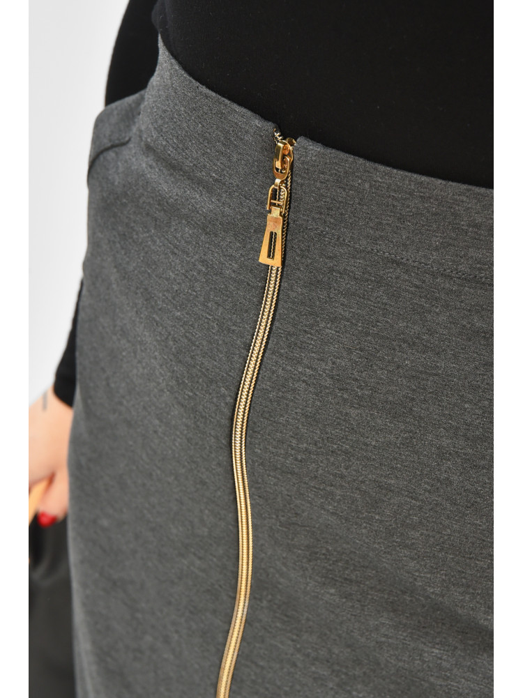 Спідниця жіноча напівбатальна темно-сірого кольору 208819C