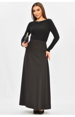 Спідниця жіноча однотонна чорного кольору 208822C