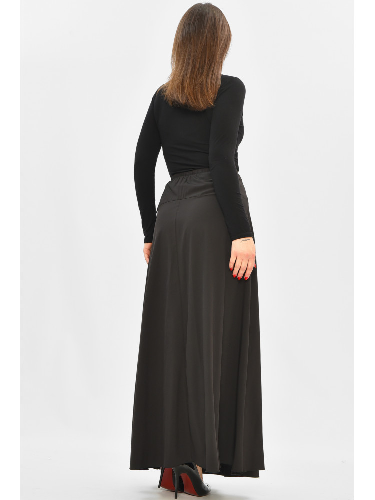 Спідниця жіноча однотонна чорного кольору 208822C