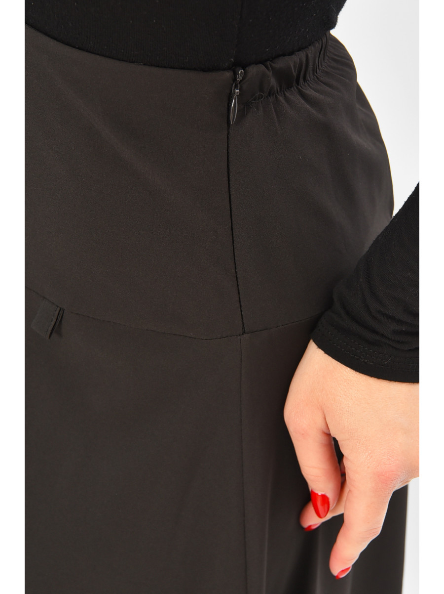 Спідниця жіноча однотонна чорного кольору 208822C