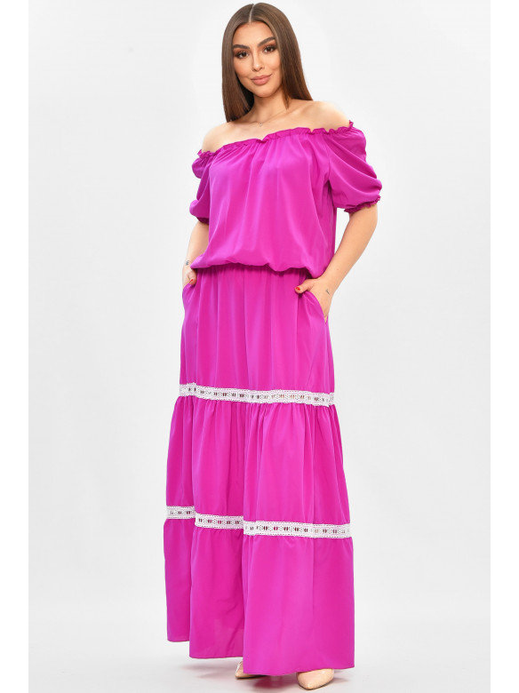 Платье женское полубатальное фиолетового цвета 8181 208824C