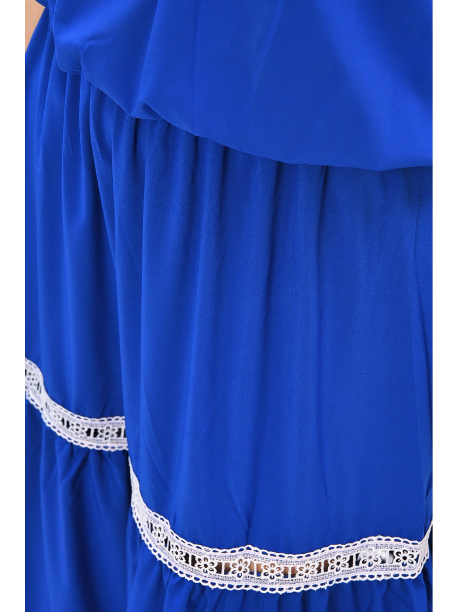 Платье женское полубатальное синего цвета 8181 208826C