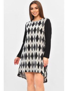 Туника женская черного цвета с принтом 8085 208827C