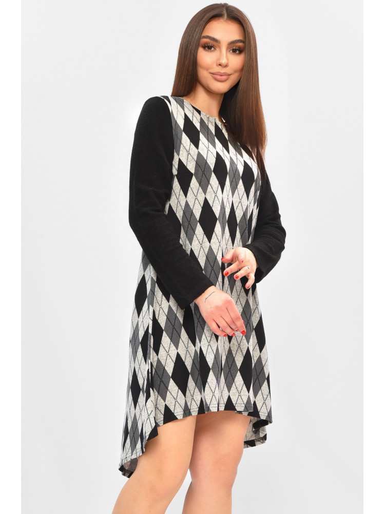 Туника женская черного цвета с принтом 8085 208827C