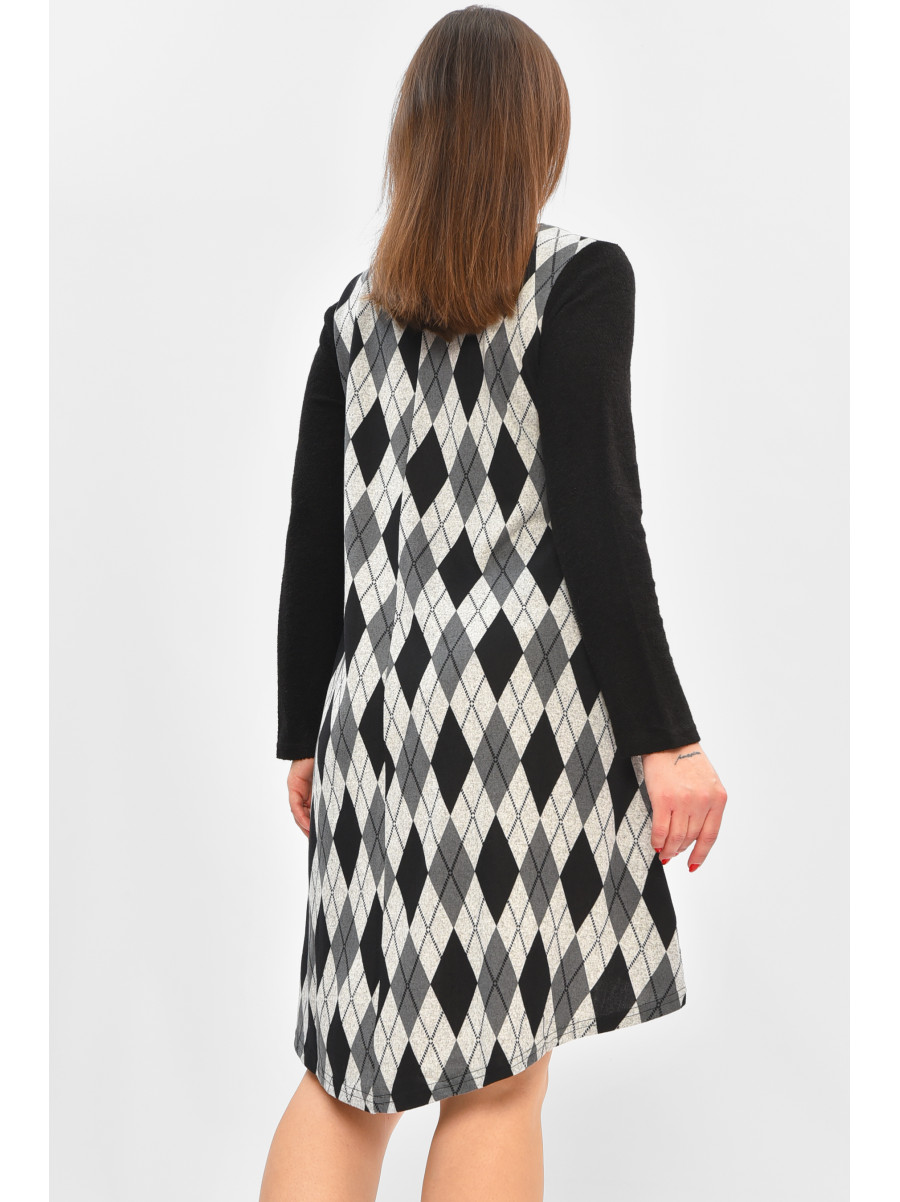 Туника женская черного цвета с принтом 8085 208827C