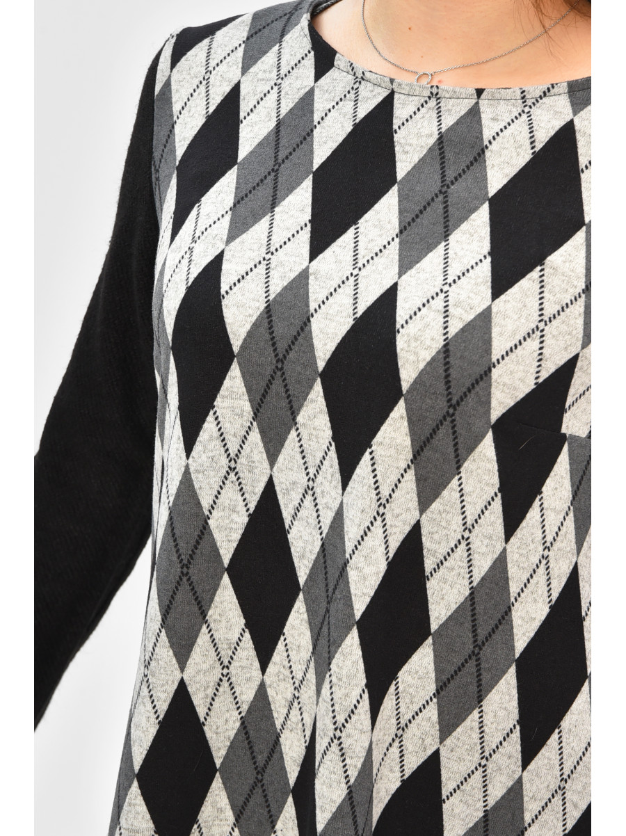 Туника женская черного цвета с принтом 8085 208827C