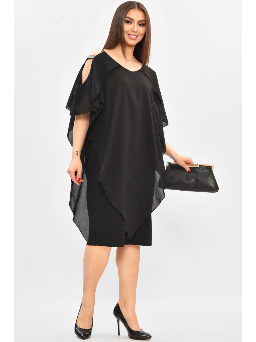 Платье женское полубатальное черного цвета 8281 208828C