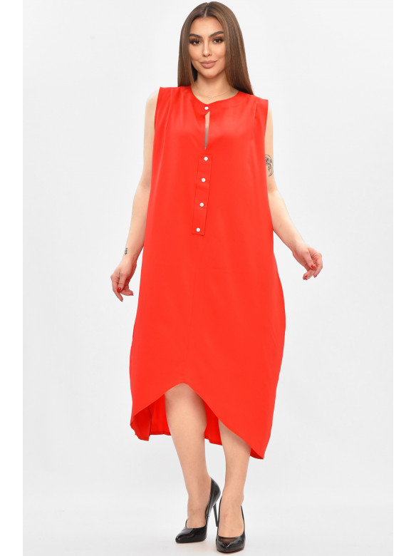 Платье женское полубатальные красного цвета 8252 208831C
