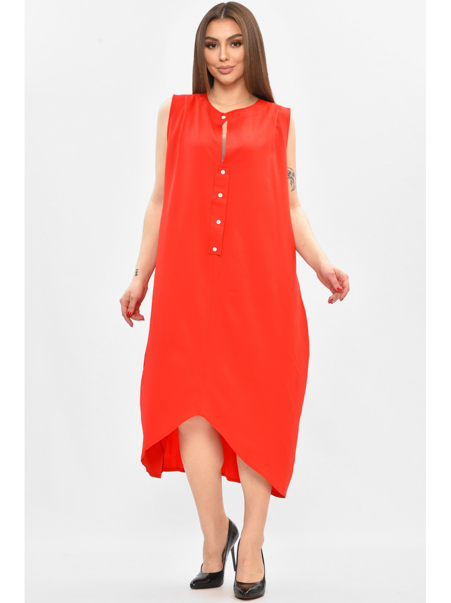 Платье женское полубатальные красного цвета 8252 208831C