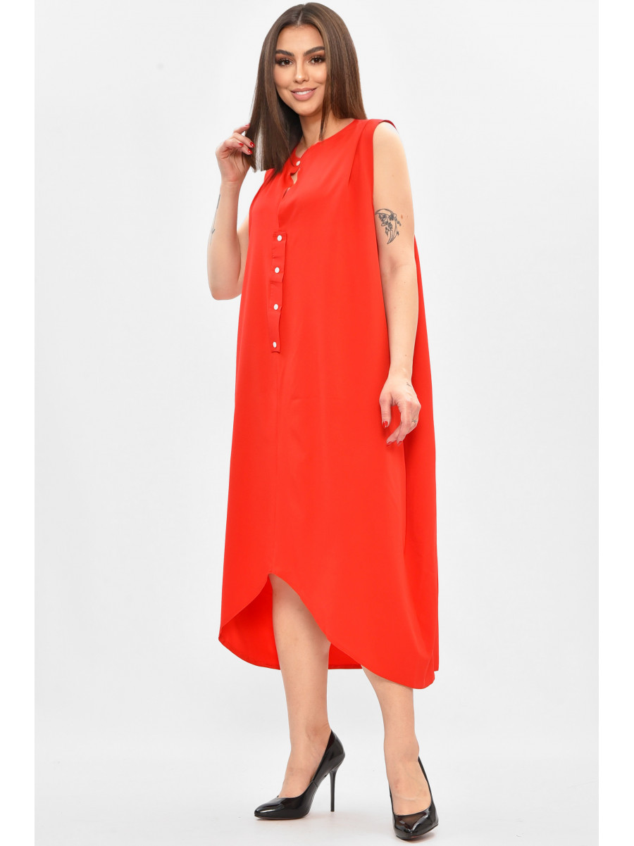 Платье женское полубатальные красного цвета 8252 208831C