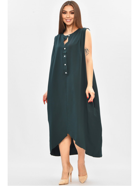 Платье женское полубатальное зеленого цвета 8252 208832C