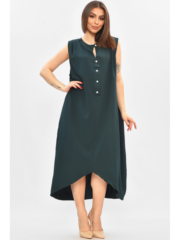 Платье женское полубатальное зеленого цвета 8252 208832C