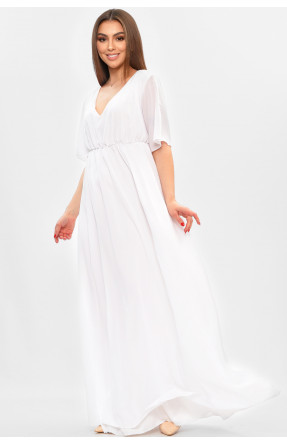 Платье женское однотонное белого цвета 8024 208833C