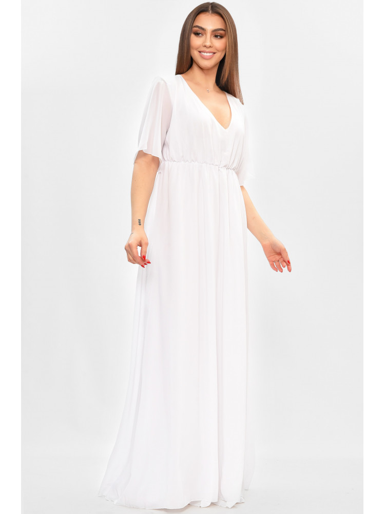 Платье женское однотонное белого цвета 8024 208833C