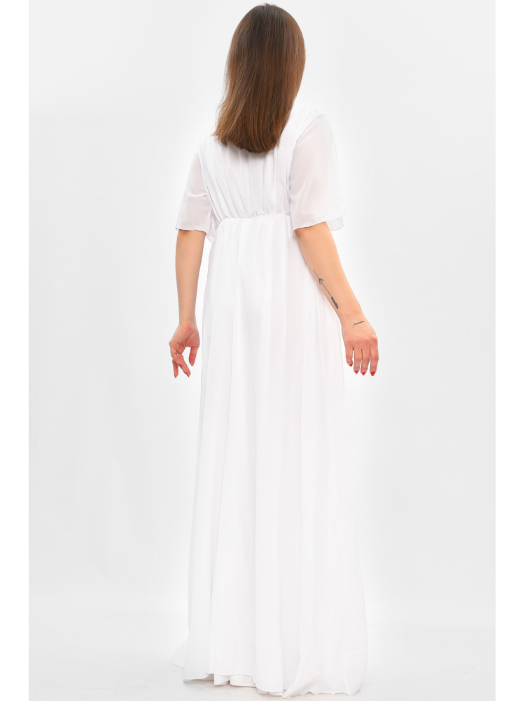 Платье женское однотонное белого цвета 8024 208833C