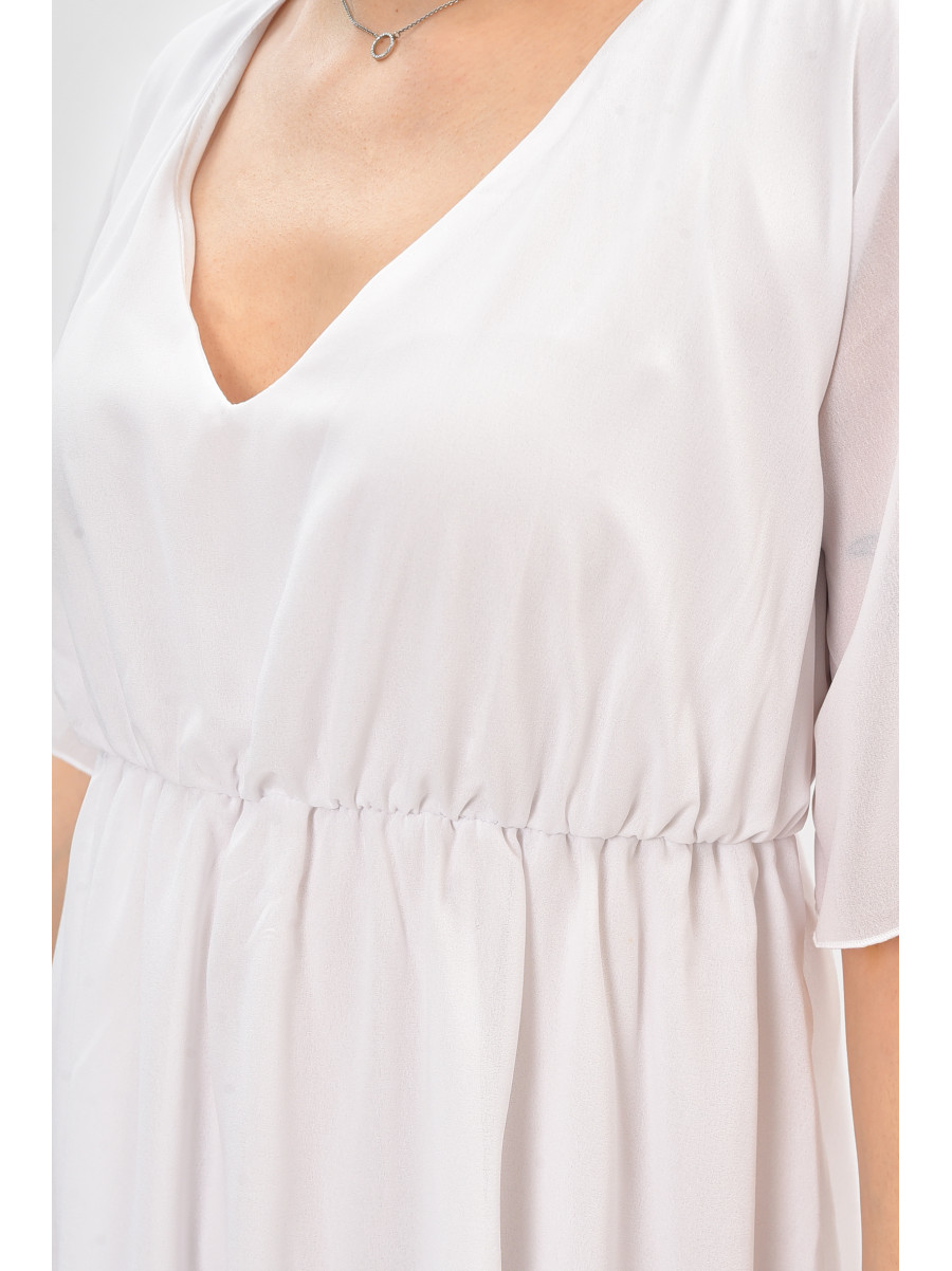 Платье женское однотонное белого цвета 8024 208833C