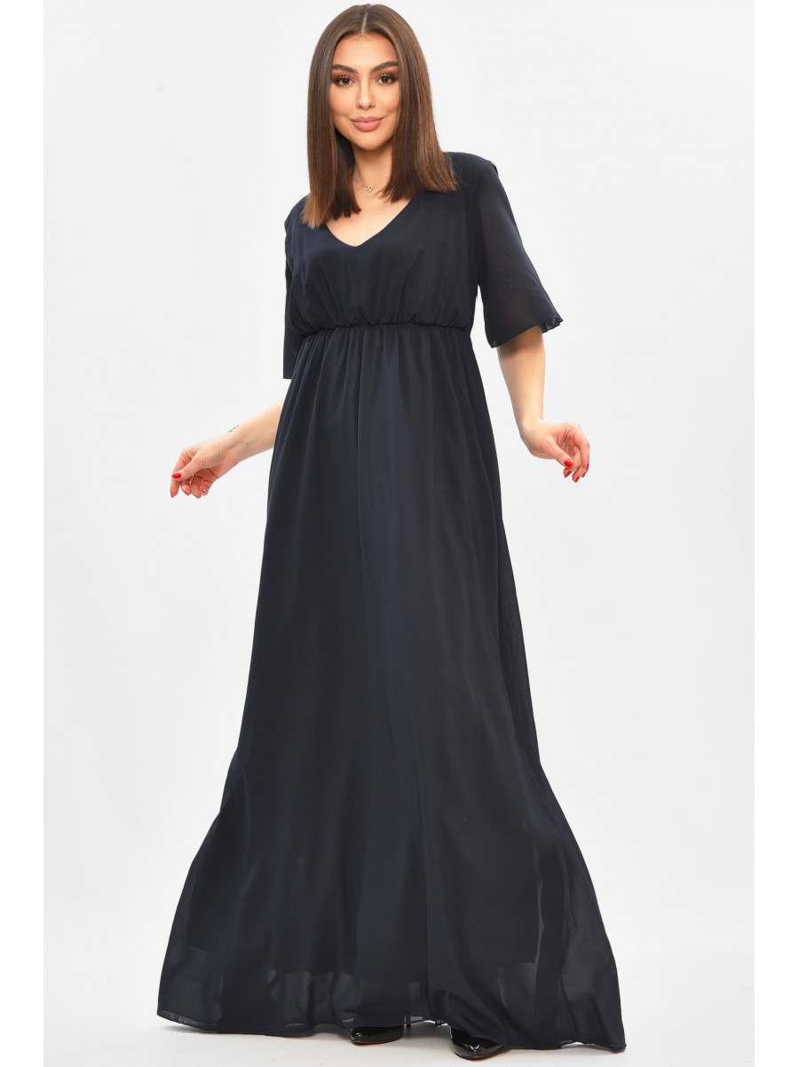 Платье женское однотонное тёмно-синего цвета 8024 208834C