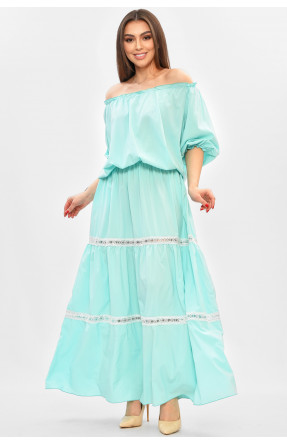 Платье женское полубатальное мятного цвета 8181 208838C Платье женское полубатальное мятного цвета 8181 208838C