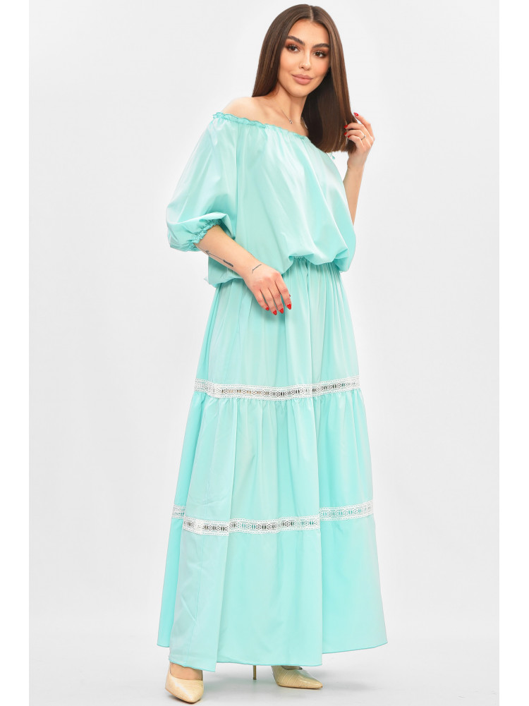 Платье женское полубатальное мятного цвета 8181 208838C