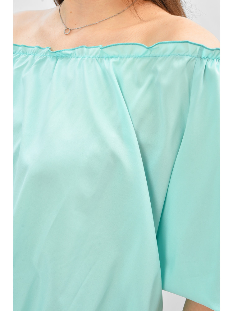 Платье женское полубатальное мятного цвета 8181 208838C