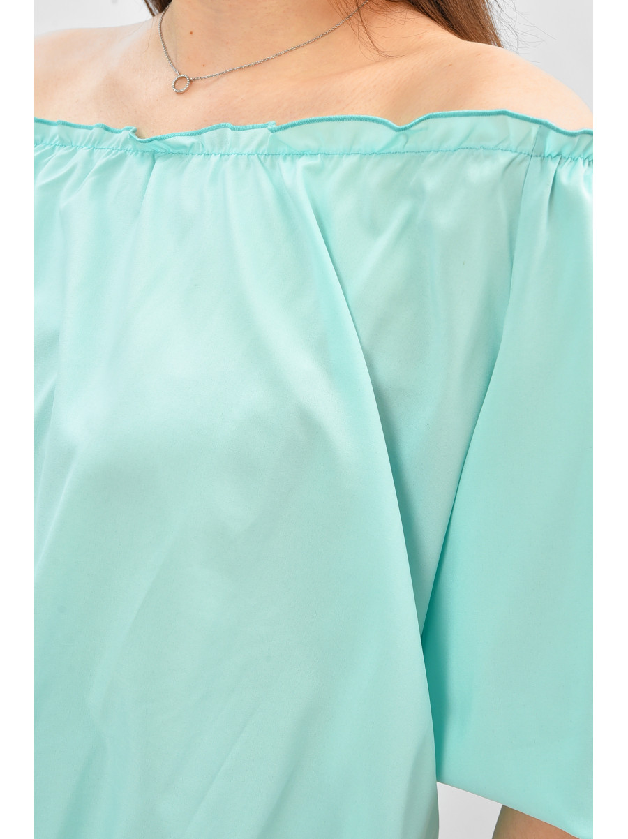 Платье женское полубатальное мятного цвета 8181 208838C