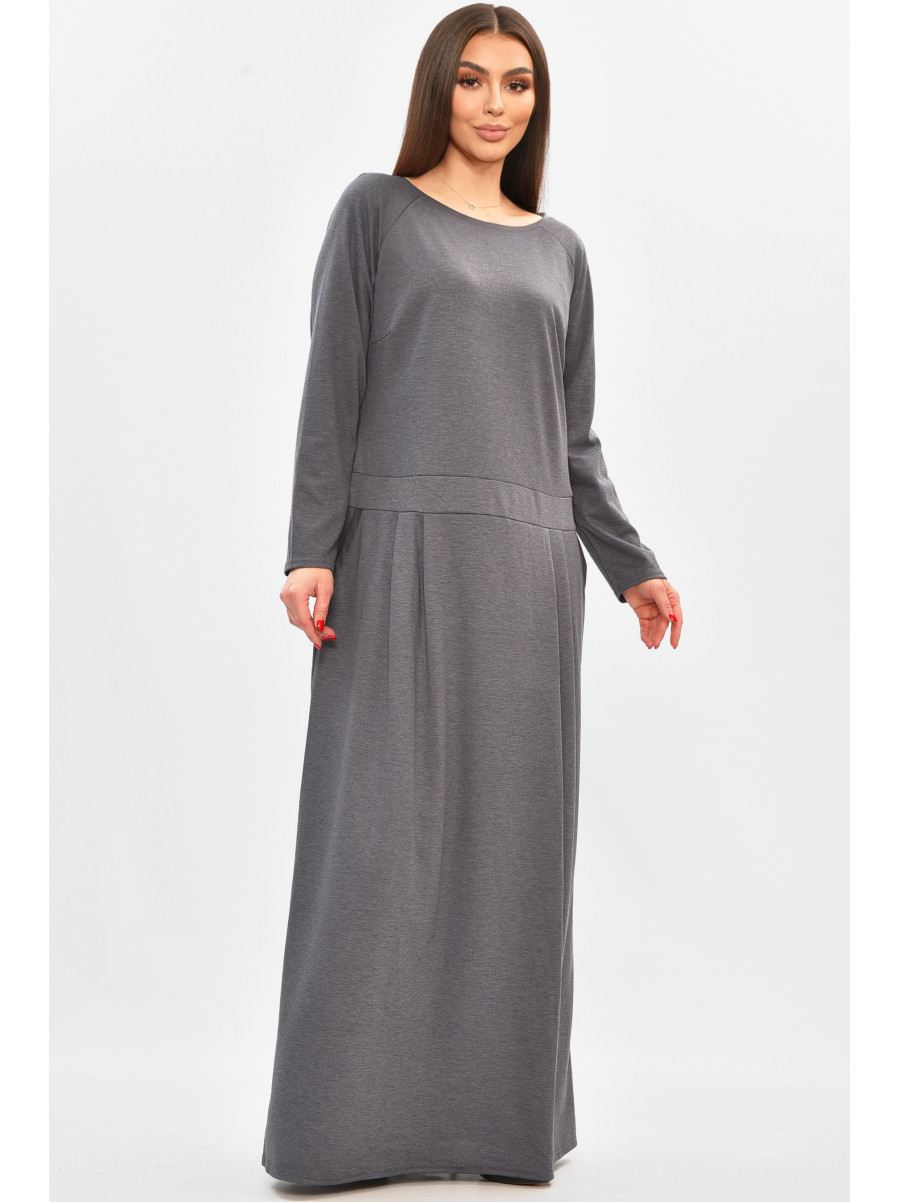 Платье женское полубатальное тёмно-серого цвета 8080 208839C