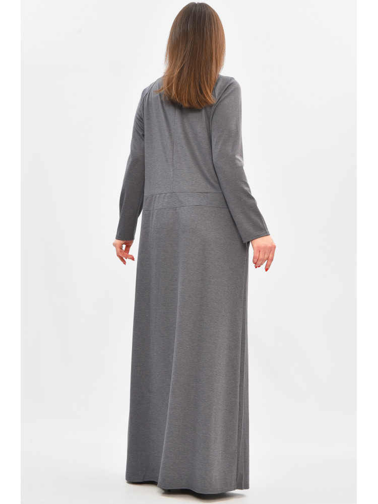 Платье женское полубатальное тёмно-серого цвета 8080 208839C