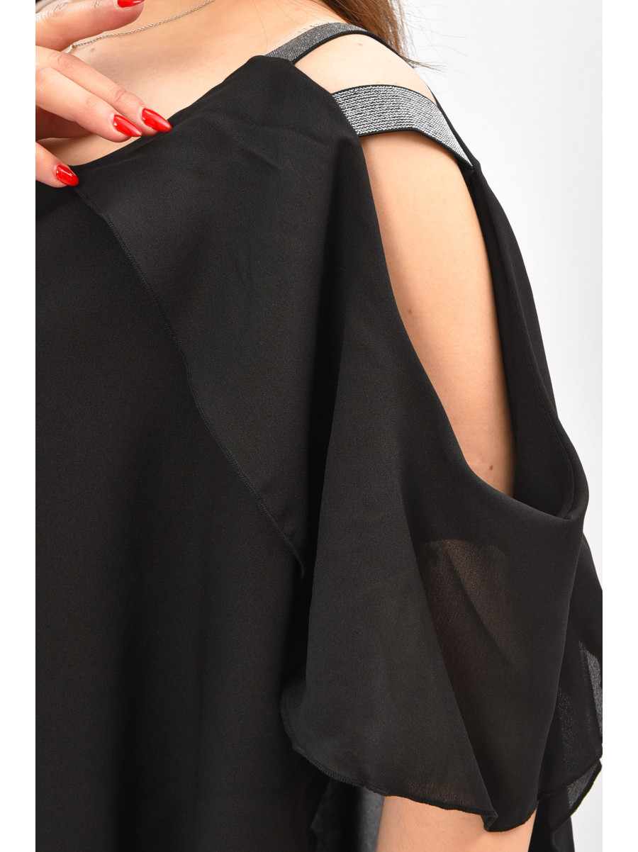 Комбинезон женский полубатальный черного цвета 8306 208840C