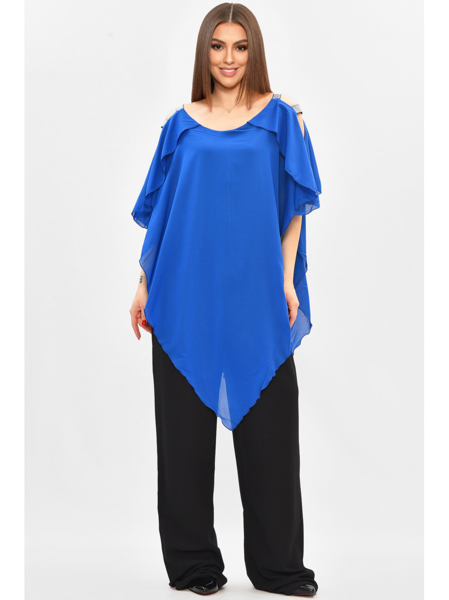 Комбинезон женский полубатальный синего цвета 8306 208842C