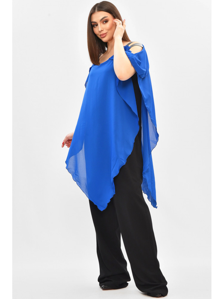 Комбинезон женский полубатальный синего цвета 8306 208842C