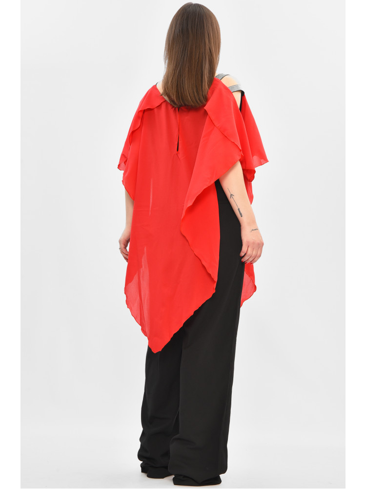 Комбинезон женский полубатальный красного цвета 8306 208844C