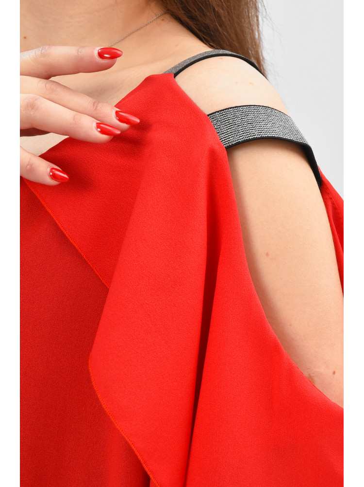 Комбинезон женский полубатальный красного цвета 8306 208844C