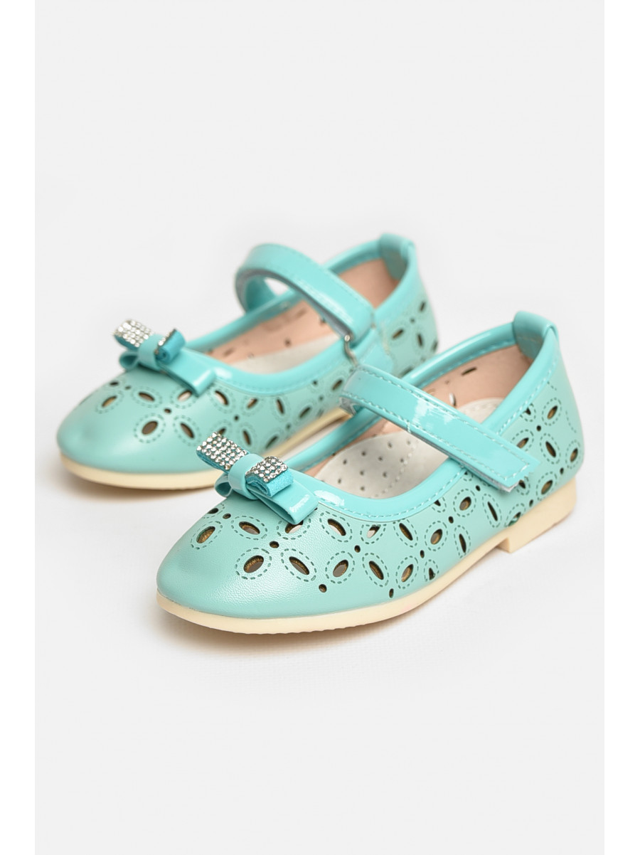 Туфли для девочки голубого цвета 663-7 208847C