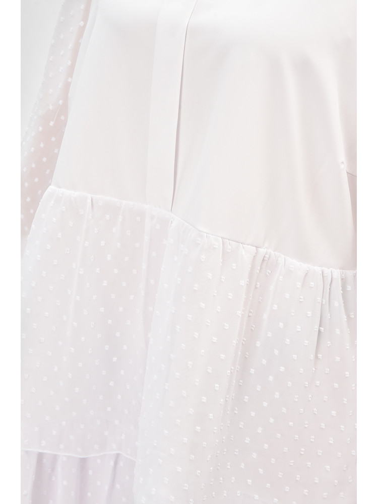 Платье женское полубатальное белого цвета 8357 208849C