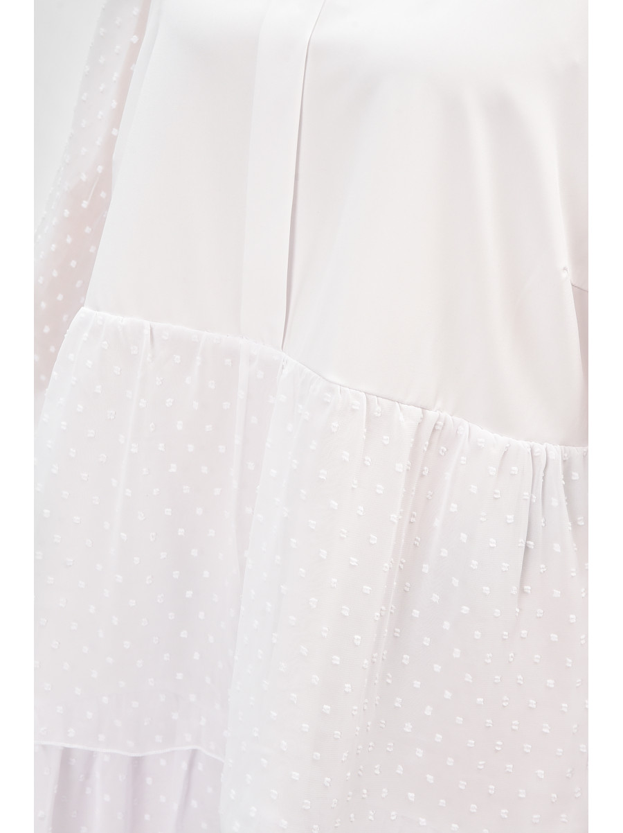 Платье женское полубатальное белого цвета 8357 208849C