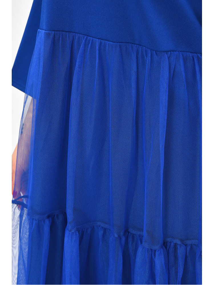 Платье женское батальное синего цвета 8425 208851C