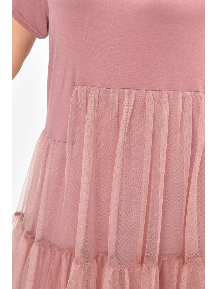 Платье женское полубатальное светло-розового цвета 8425 208852C