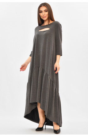 Платье женское полубатальное тёмно-серого цвета 8336 208855C Платье женское полубатальное тёмно-серого цвета 8336 208855C