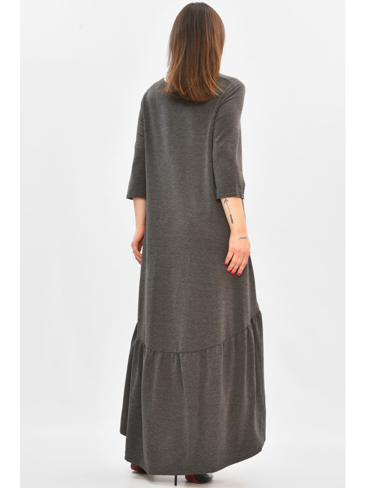 Платье женское полубатальное тёмно-серого цвета 8336 208855C