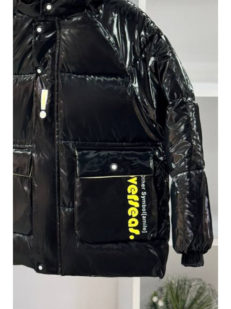 Куртка дитяча демісезонна чорного кольору 2022-18 208859C