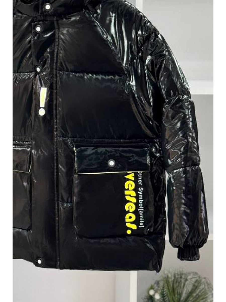 Куртка дитяча демісезонна чорного кольору 2022-18 208859C