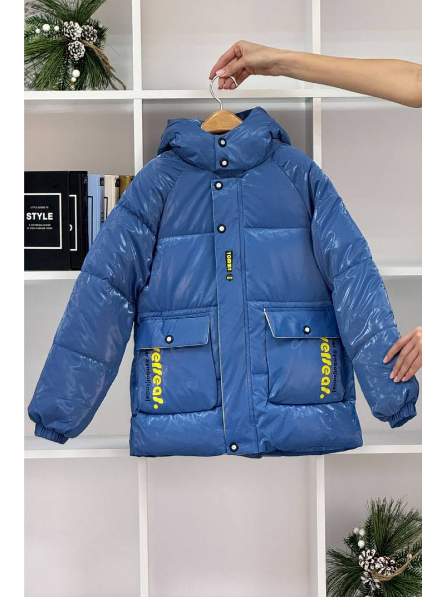 Куртка дитяча демісезонна темно-блакитного кольору 2022-18 208862C