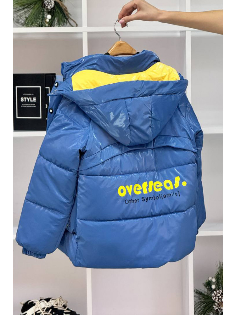 Куртка дитяча демісезонна темно-блакитного кольору 2022-18 208862C