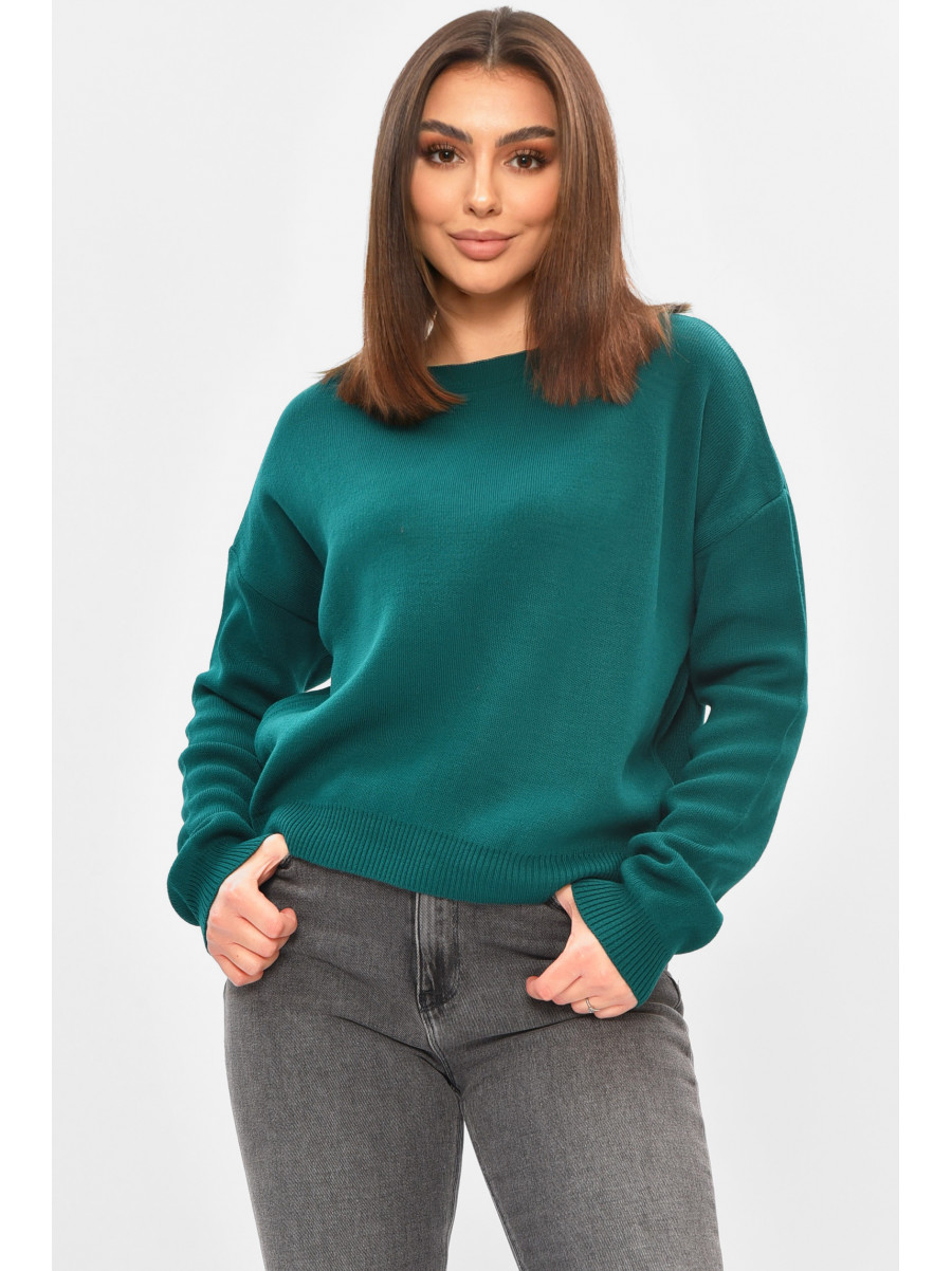 Кофта женская однотонная тёмно-зеленого цвета 214236 208863C