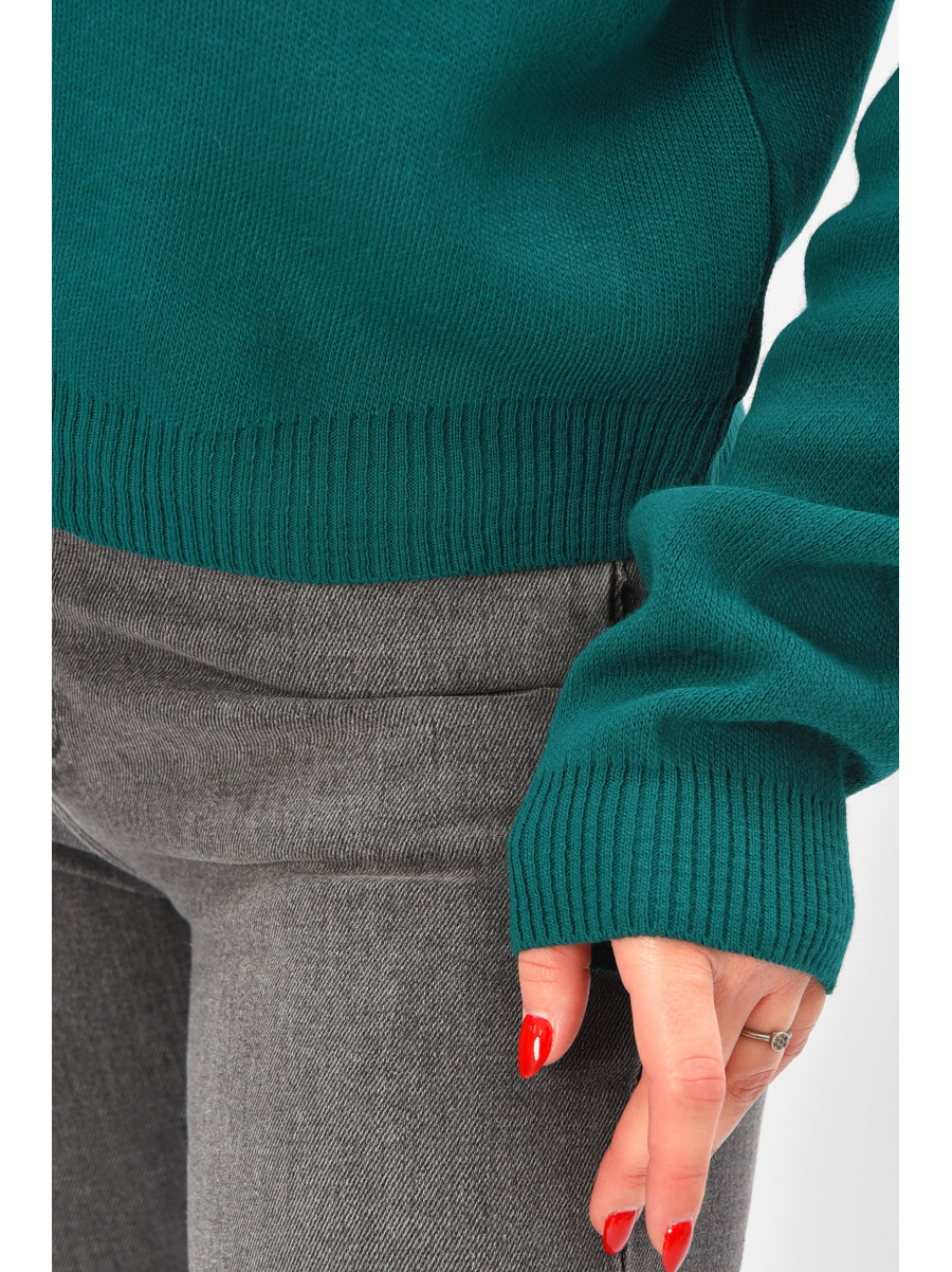Кофта женская однотонная тёмно-зеленого цвета 214236 208863C