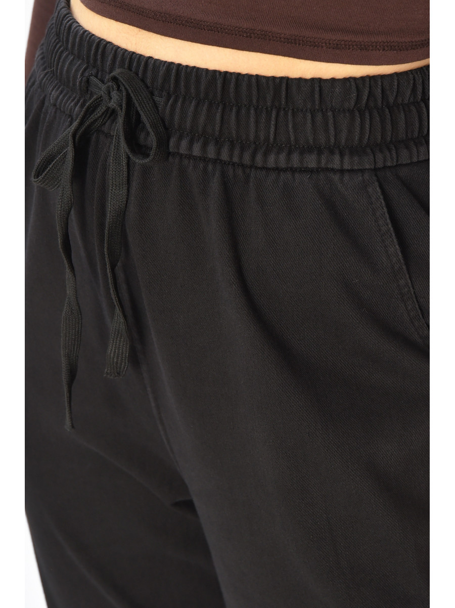 Штаны женские однотонные черного цвета 580-2 208870C