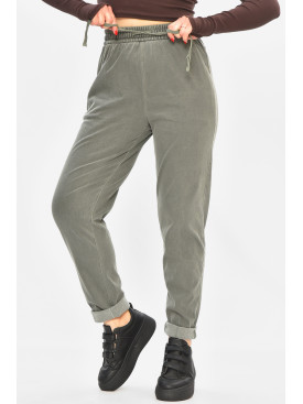 Штаны женские однотонные серого цвета 580-2 208871C