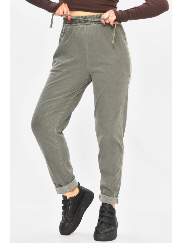 Штаны женские однотонные серого цвета 580-2 208871C