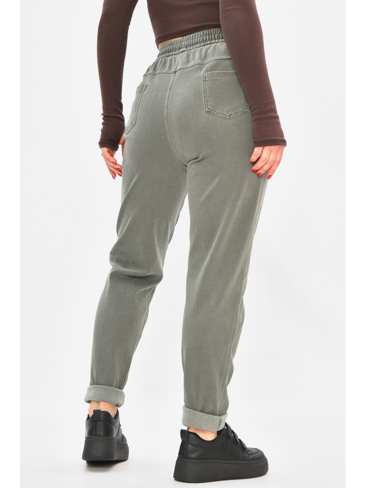 Штаны женские однотонные серого цвета 580-2 208871C